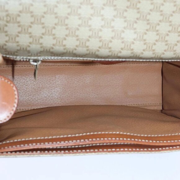 CELINE Macadam Canvas Shoulder Bag Beige Auth 84211 - Picture 10 of 16